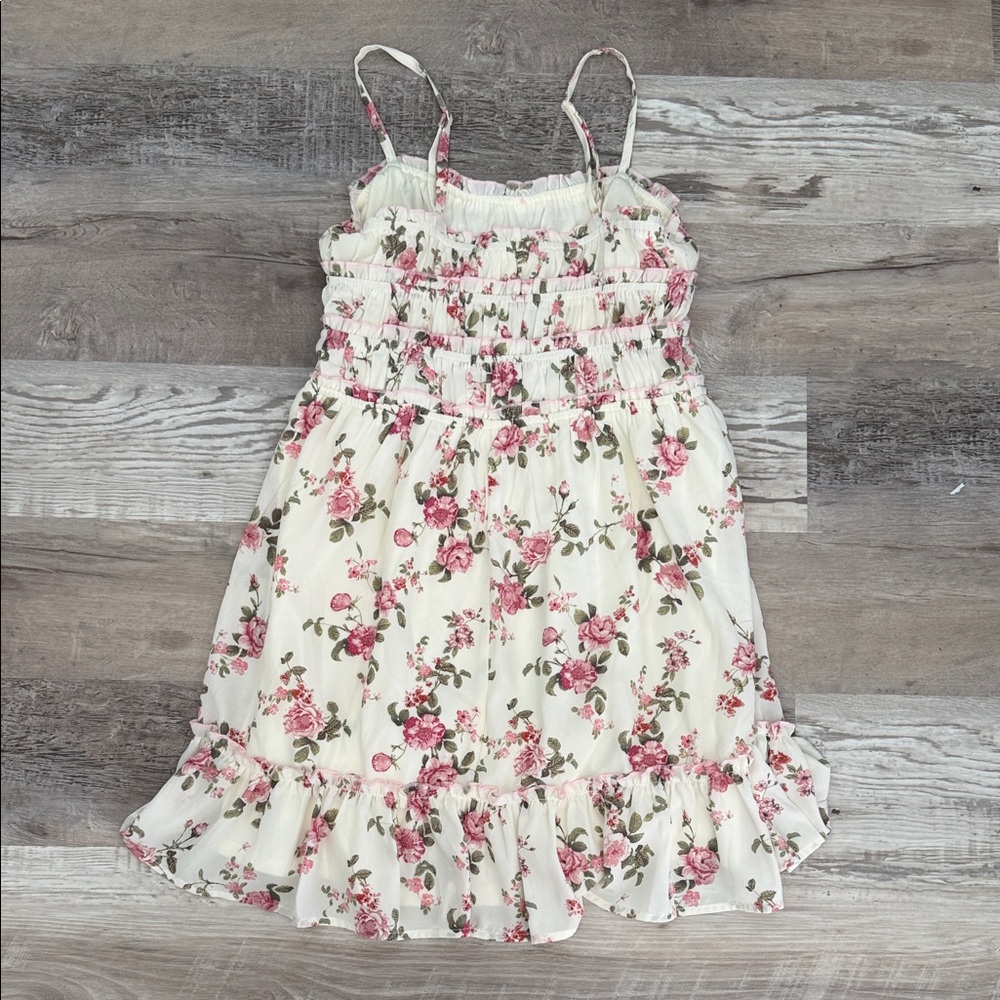 Jessica Simpson Floral Pink and White Womens Dress size L - Picture 5 of 7